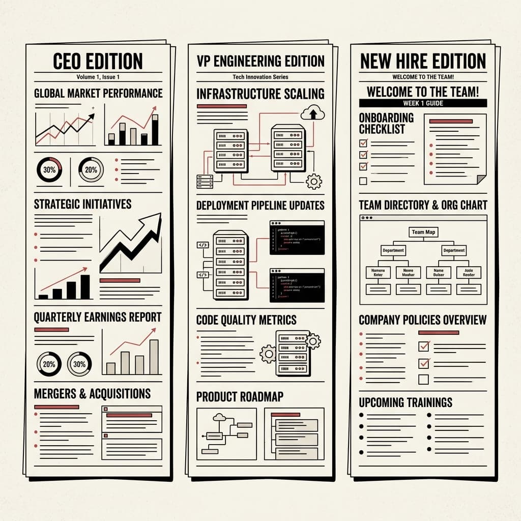 CEO Edition vs VP Engineering Edition vs New Hire Edition